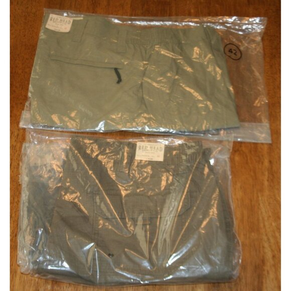 Red Head Mens Shorts 2 Pair Size 42 Stanley Brown RH Nylon Green NWT Gorpcore - Picture 2 of 4